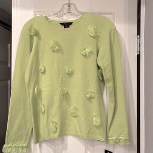 CJN Limited Lime Green Embellished long sleeve and front. M